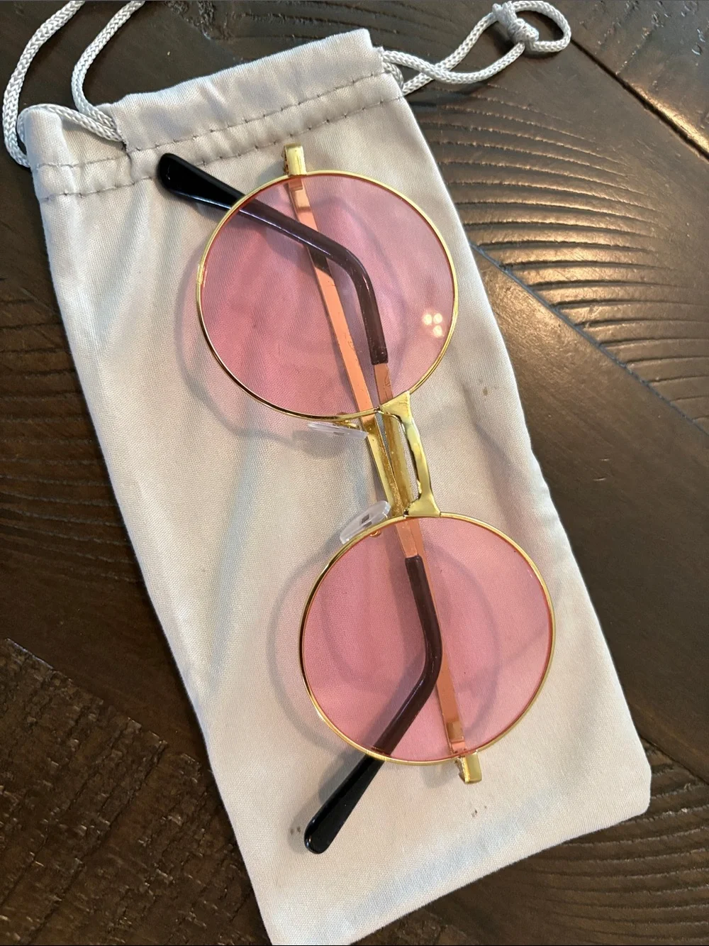 Gold Frame Pink Lens Sunglasses - Women Accessories